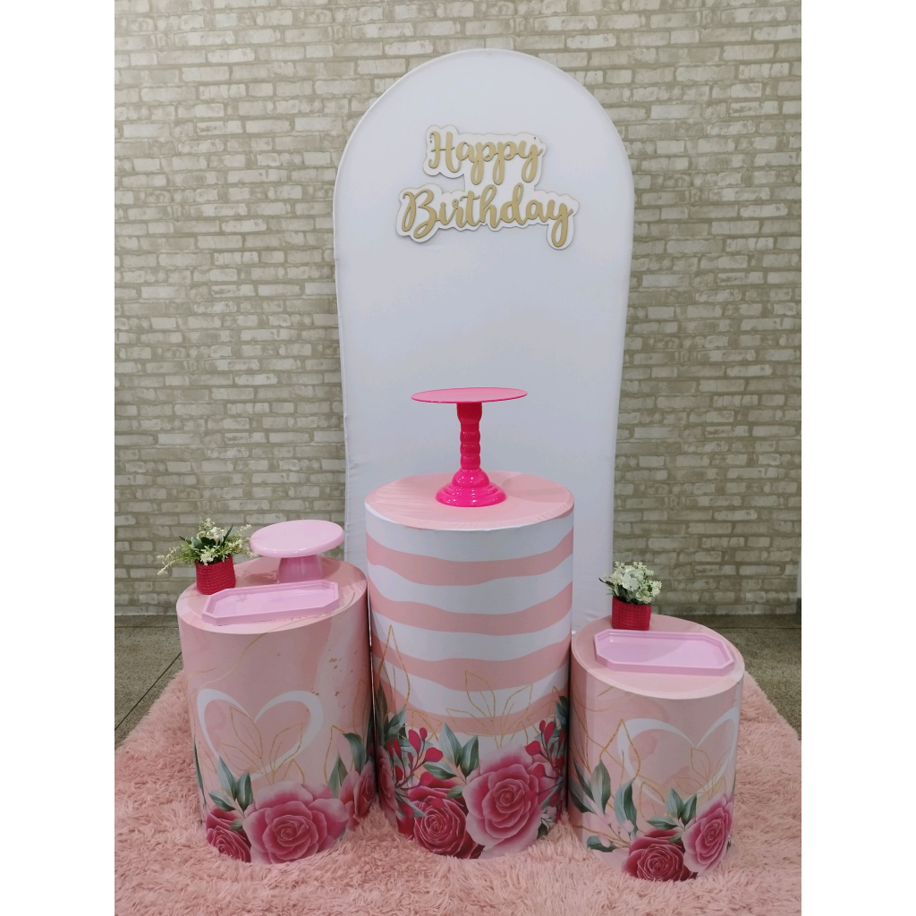 Kit Branco E Rosa Com Flores - Pegue e Monte Tesouro Encantando