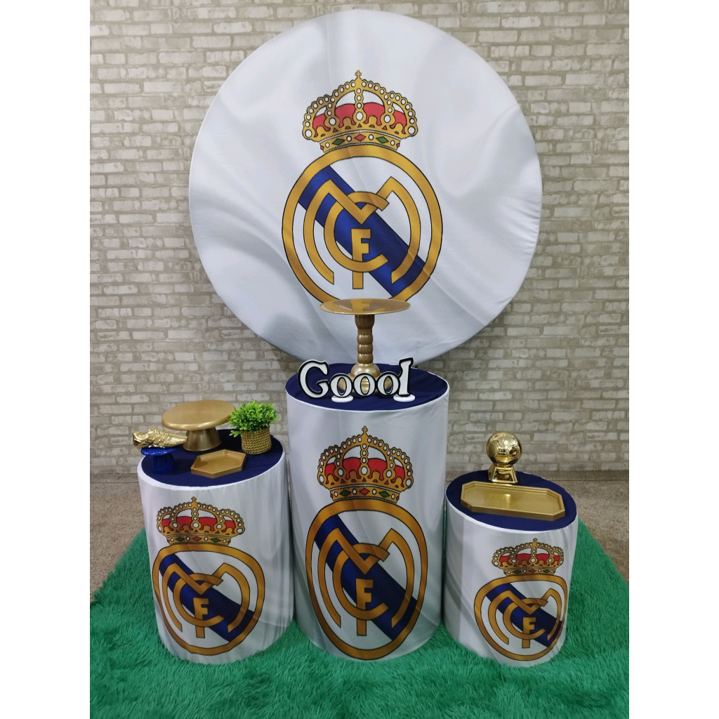 Kit Futebol Time Real Madrid - Pegue e Monte Tesouro Encantando