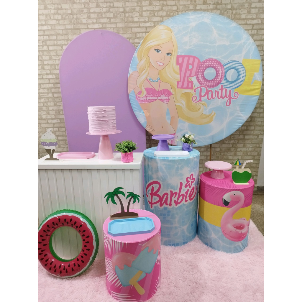 Kit Barbie Pool Party - Pegue e Monte Tesouro Encantando