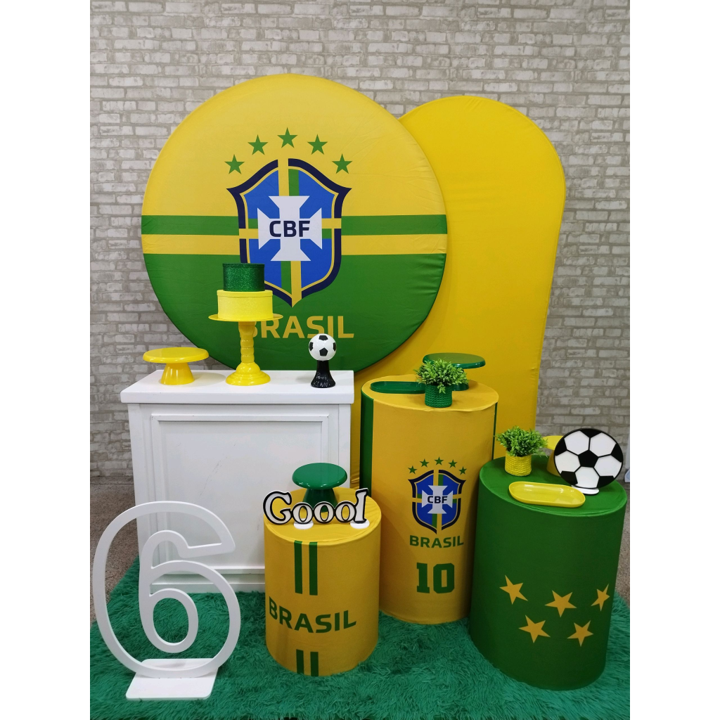 Kit Futebol Brasil Copa - Pegue e Monte Tesouro Encantando