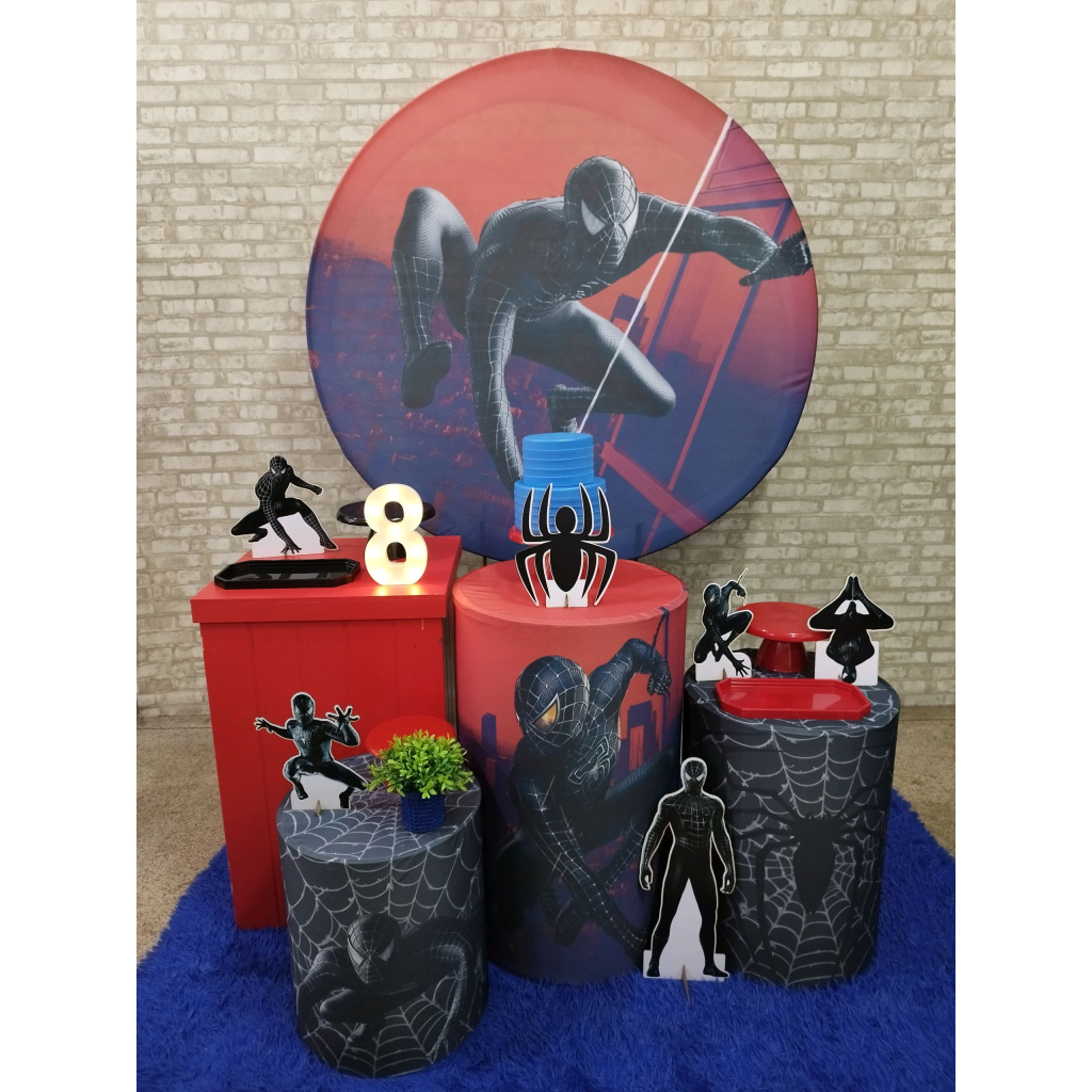 Kit Homem Aranha Preto - Pegue e Monte Tesouro Encantando