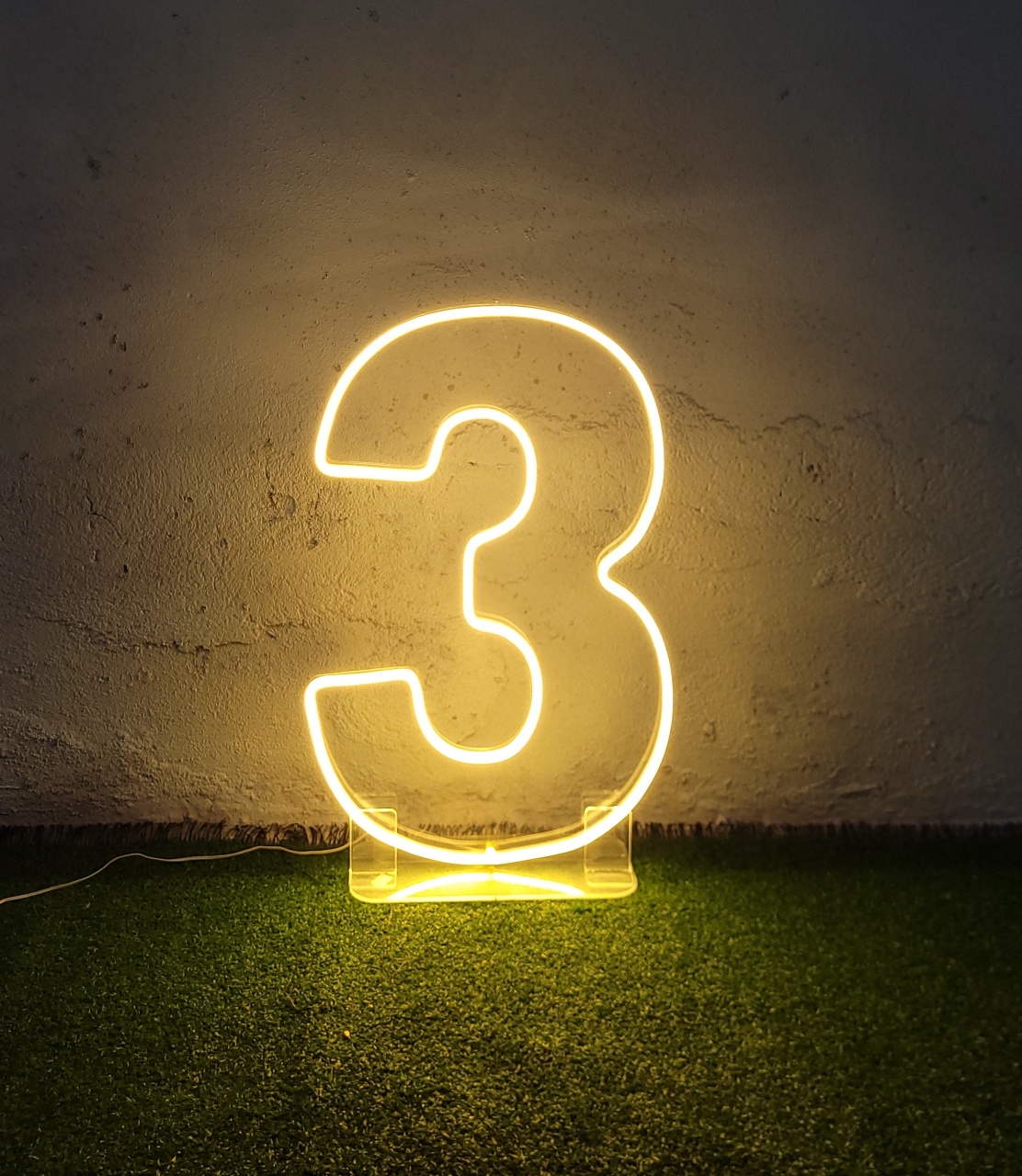 Número 3 Led  - AcervodosSonhos 