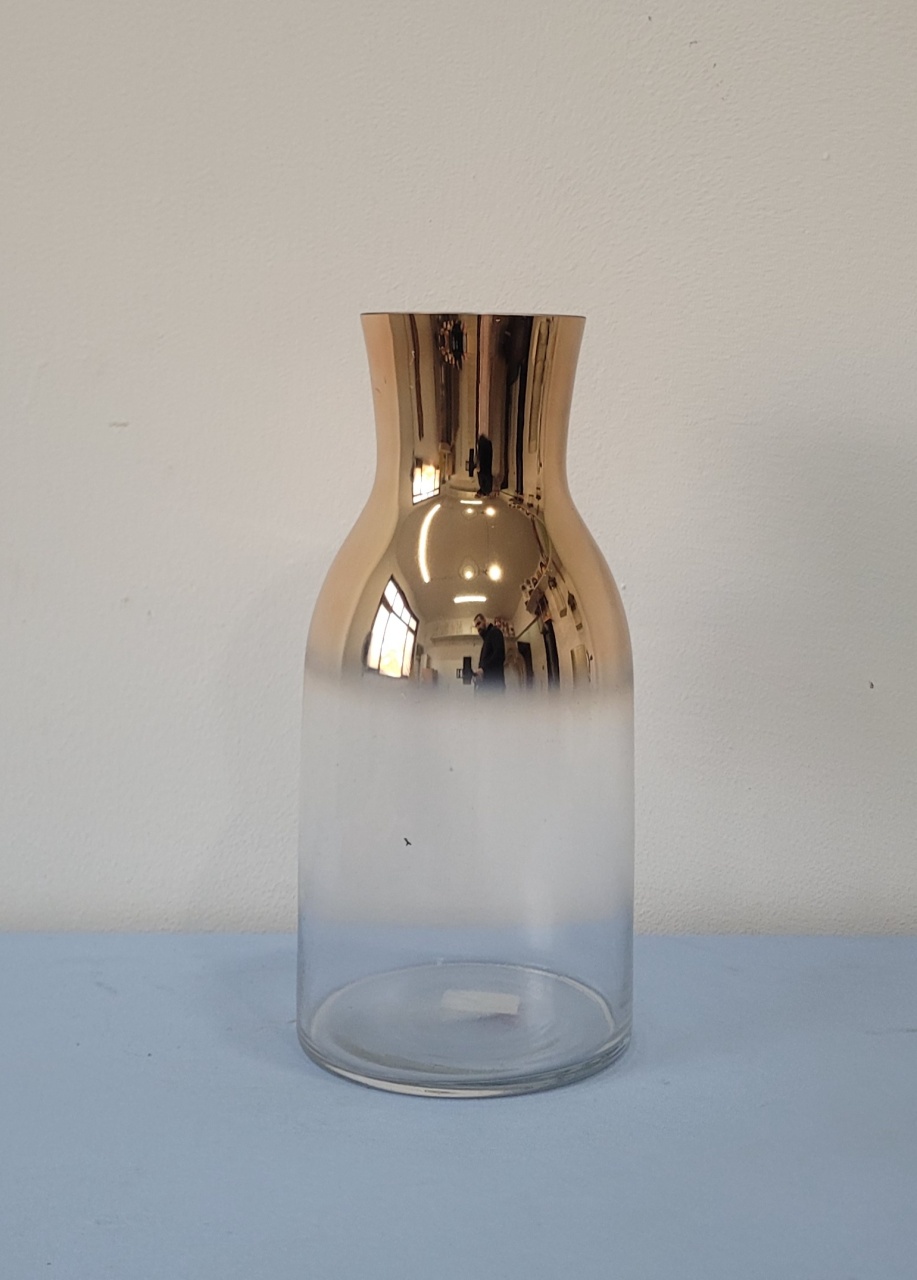 Vaso Vidro Com Dourado - AcervodosSonhos 