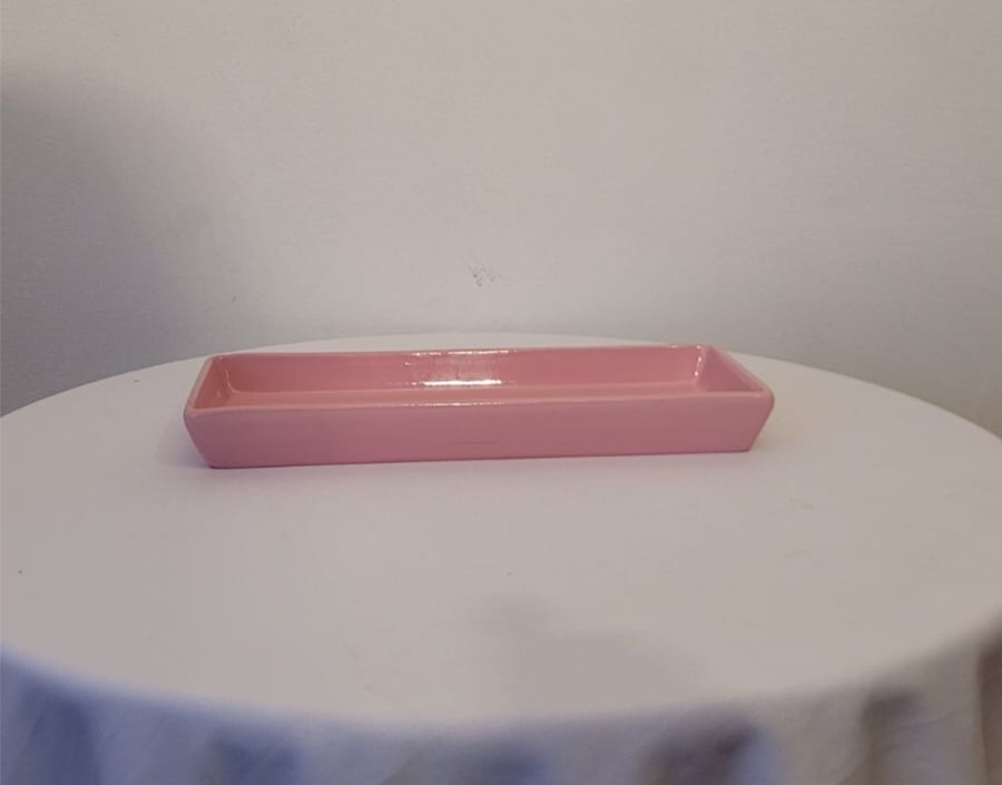 Bandeja Retangular Rosa Baixa  - AcervodosSonhos 