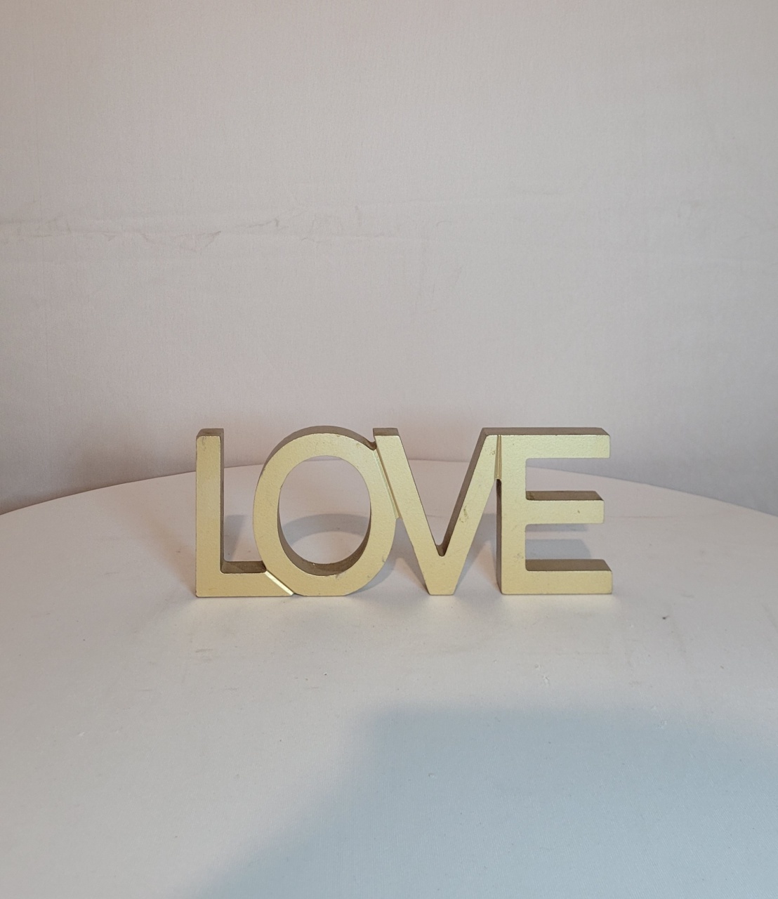 Enfeite de Mesa Love Dourado - AcervodosSonhos 