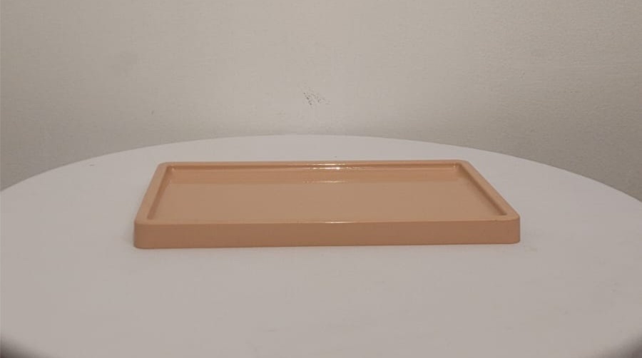 Bandeja Retangular Nude - AcervodosSonhos 