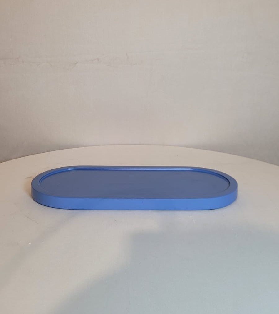 Bandeja Baixa Azul Jeans - AcervodosSonhos 