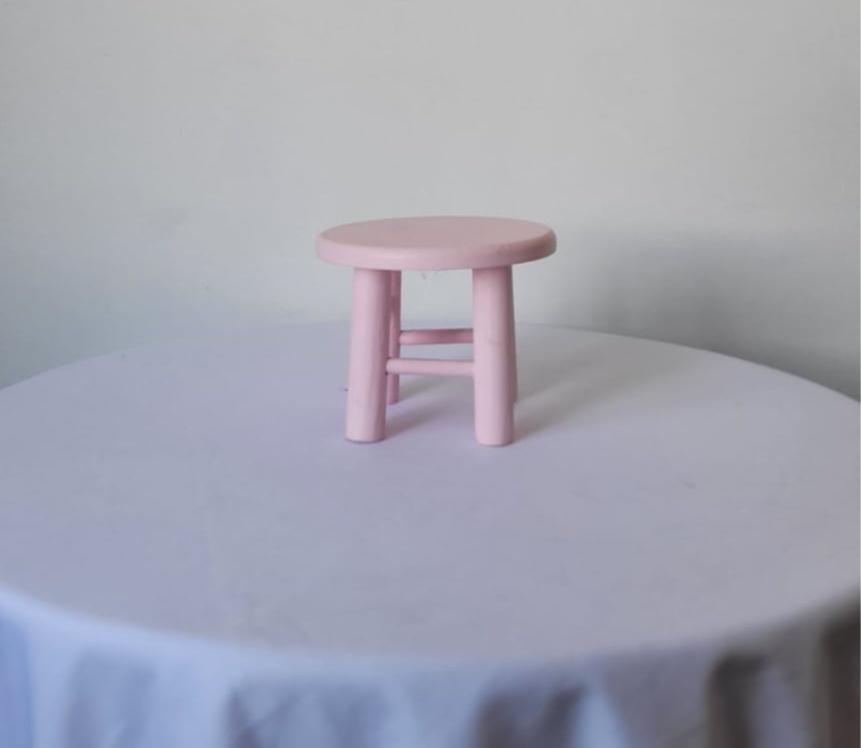 Banco Madeira Rosa Claro P - AcervodosSonhos 