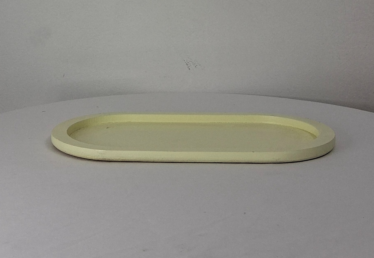 Bandeja Baixa Oval Amarelo Candy  - AcervodosSonhos 
