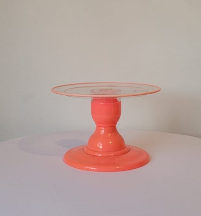 Bandeja Pink E Transparente Baixa - AcervodosSonhos 