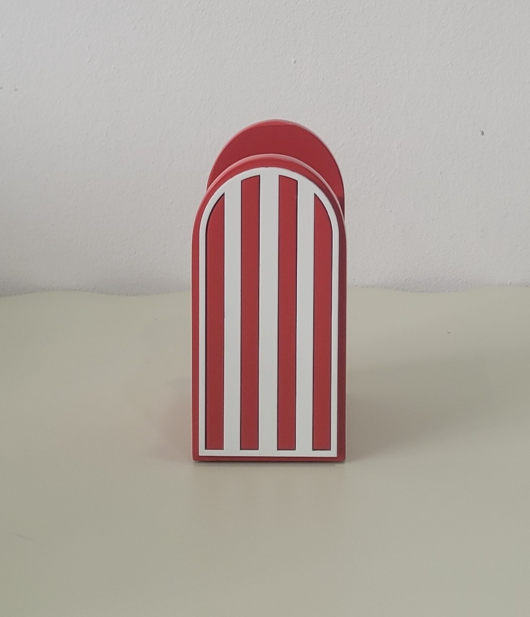 Vaso Listra Pirulito Vermelho/ Branco Pq - AcervodosSonhos 