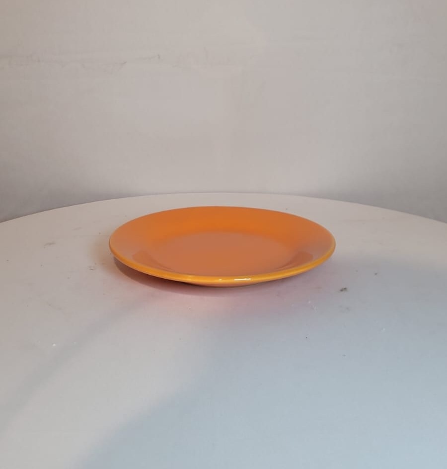 Bandeja Redonda Louça Laranja - AcervodosSonhos 