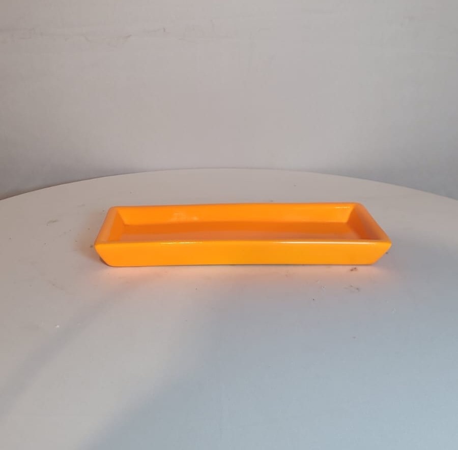 Bandeja Retangular Laranja Neon - AcervodosSonhos 