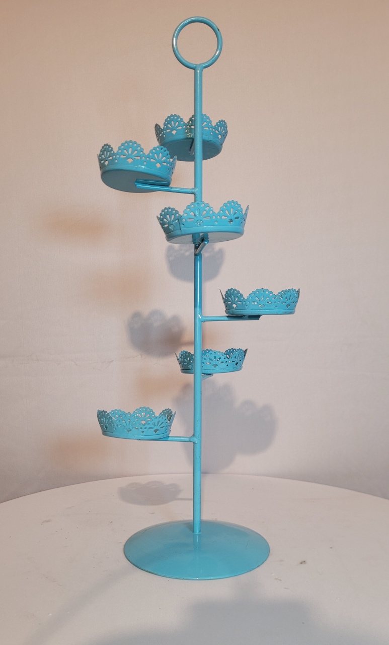 Suporte Cupcake Ferro Azul - AcervodosSonhos 