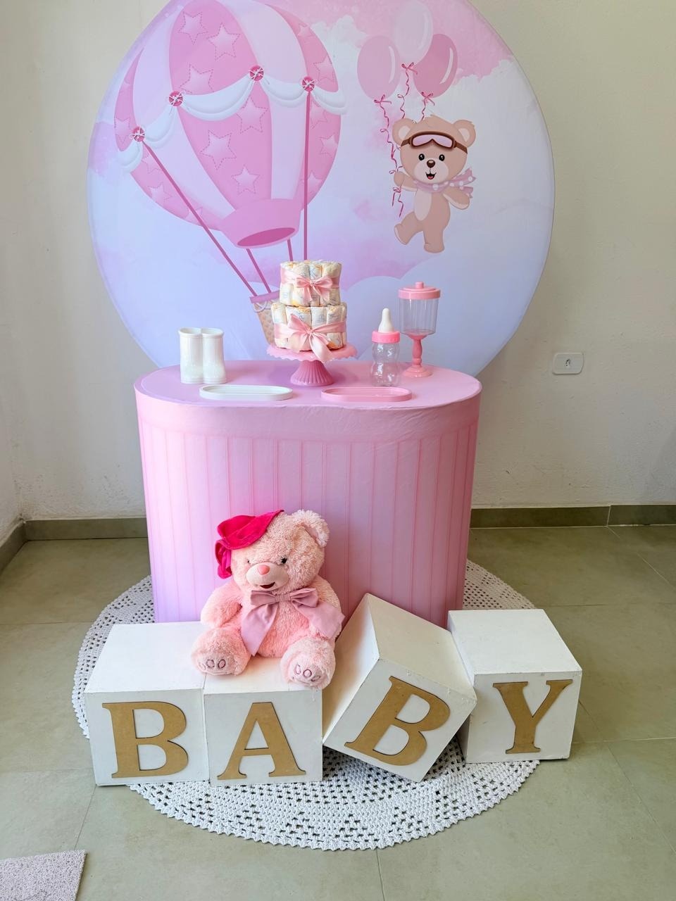 Cha de Bebe Balão Rosa - Mundo fest 