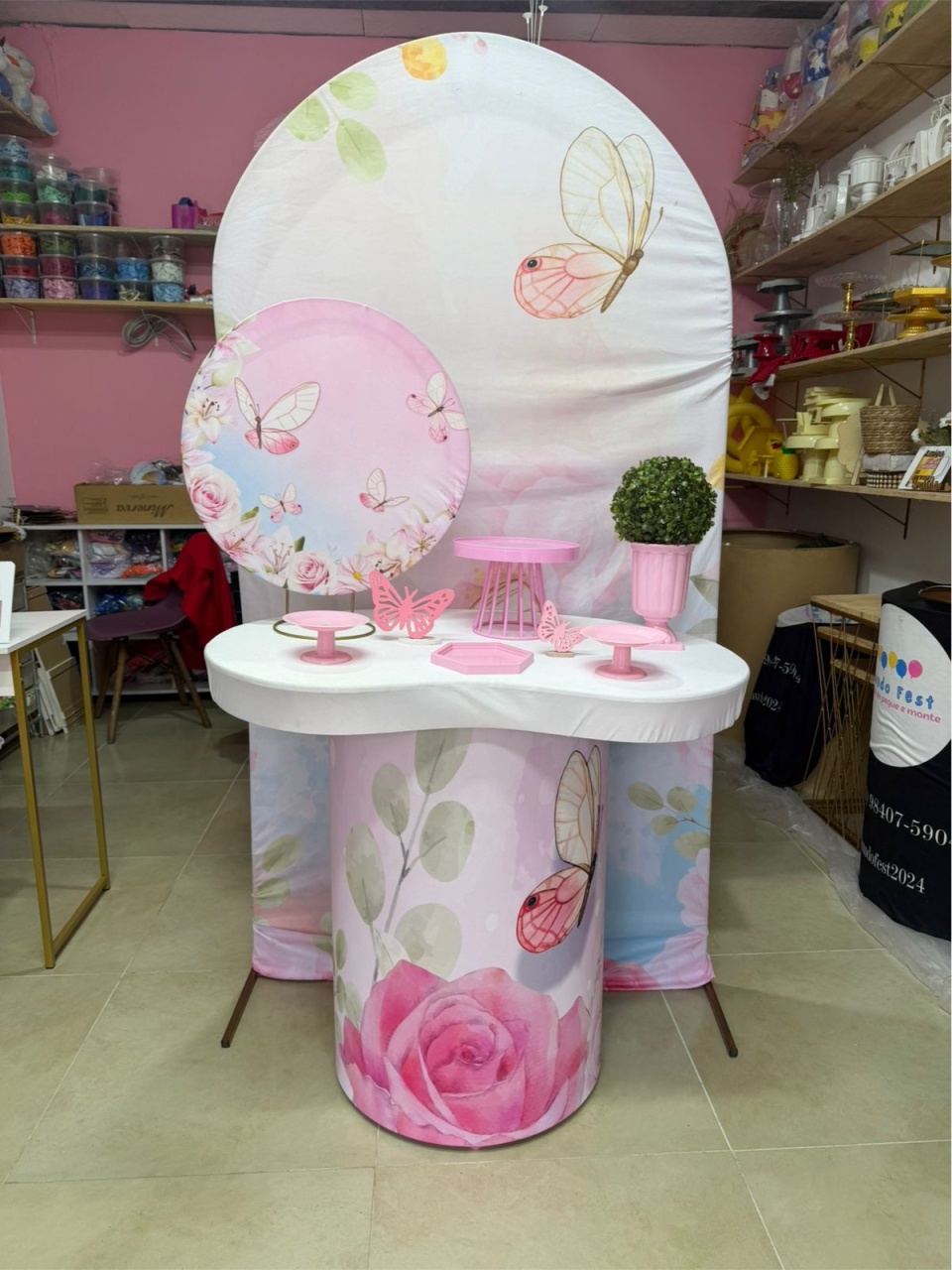 Kit Beautiful Borboleta Rosa - Mundo fest 