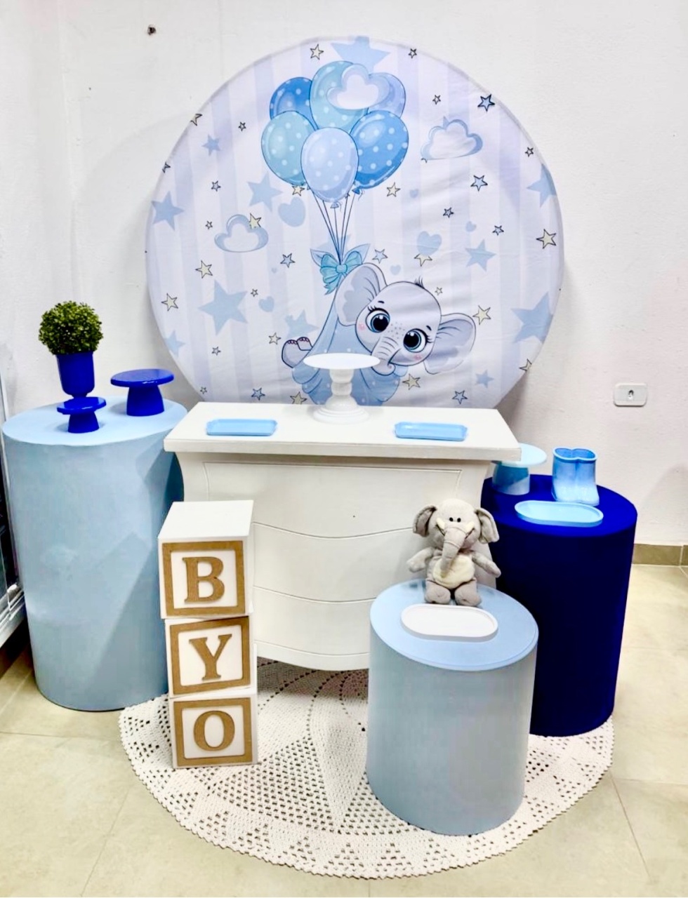 Chá de Bebê Menino Elefante 2 - Mundo fest 