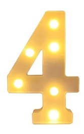 Numero 4 - Led 16Cm  - MAP