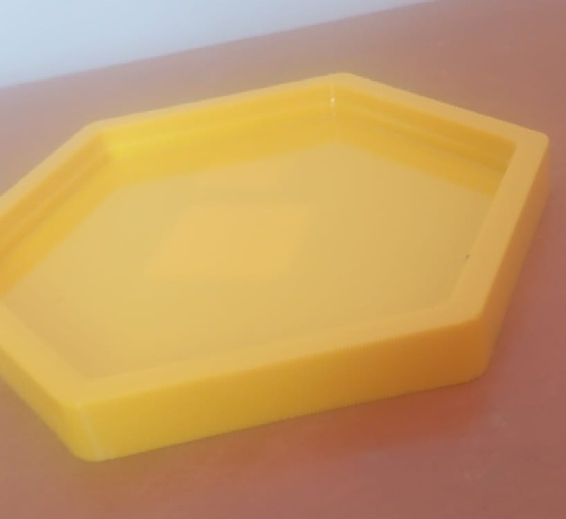 Bandeja Sextavada  Tasil 17X17 - Amarelo Canario - MAP