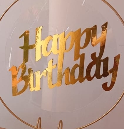  Happy Birtday - Placa Acrilica Com Escrito  - MAP