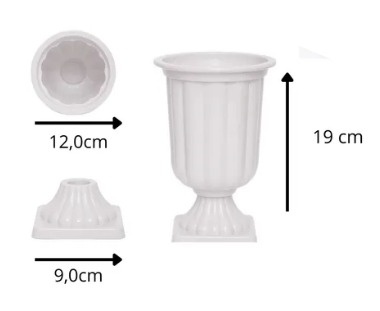 Vaso Romano Branco Médio  - MAP