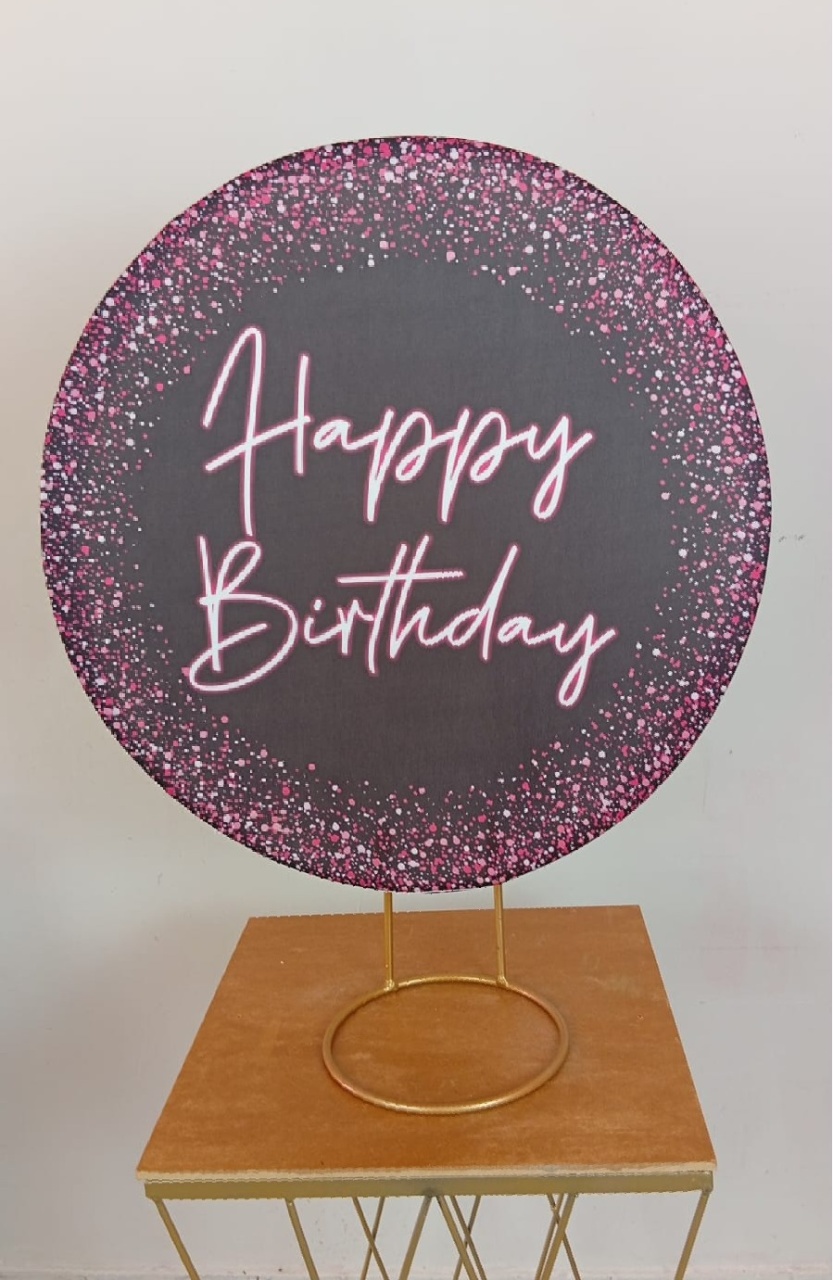 Happy Bitday 2 Rosa E Preto - Mini Capa   - MAP