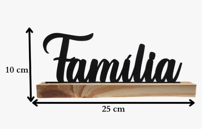Palavra Decorativa Família Mdf  - MAP