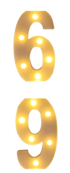 Numero 6 Ou 9 - Led de Mesa 21 Cm - MAP