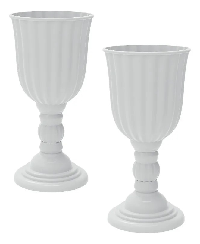 Vaso Dubai Grande - Branco - MAP