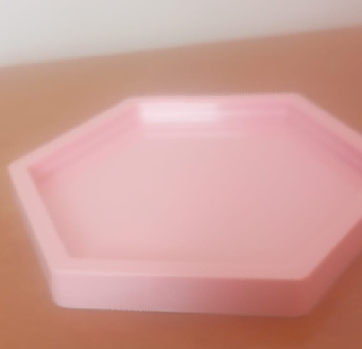 Bandeja Sextavada  Tasil 17X17 - Rosa Bb - MAP