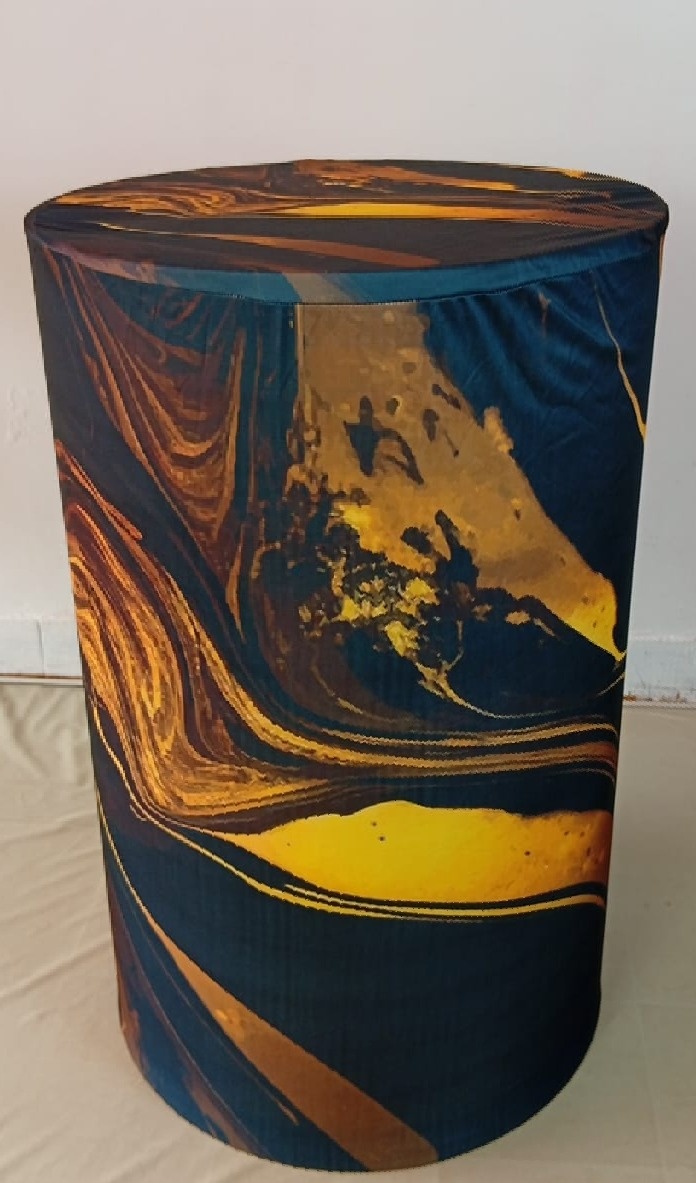 Capa Cilindro G - Marmorizado Preto E Dourado - MAP