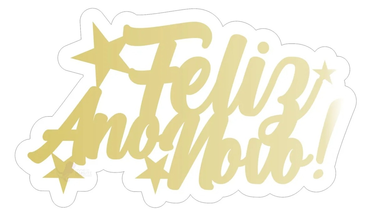  Feliz Ano Novo - Placa Mdf - MAP