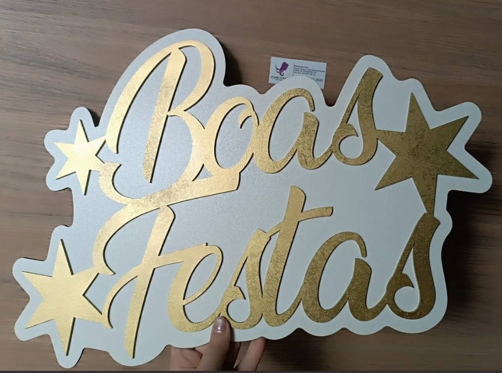 Boas Festas - Placa Mdf - MAP