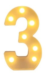 Numero 3 - Led 16Cm - MAP