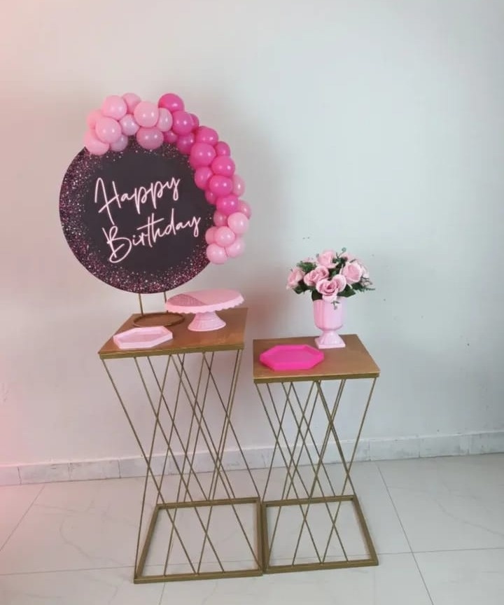 Happy Birthday - Preto Com Pink - MAP
