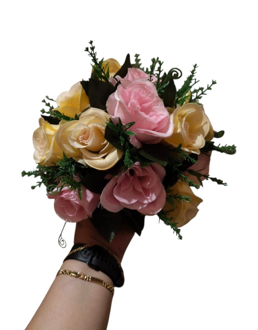 Arranjo de Flor Rosa E Bege - MAP