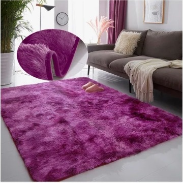 Tapete 2,0X1,5 M de Pelinho - Roxo Mesclado - MAP