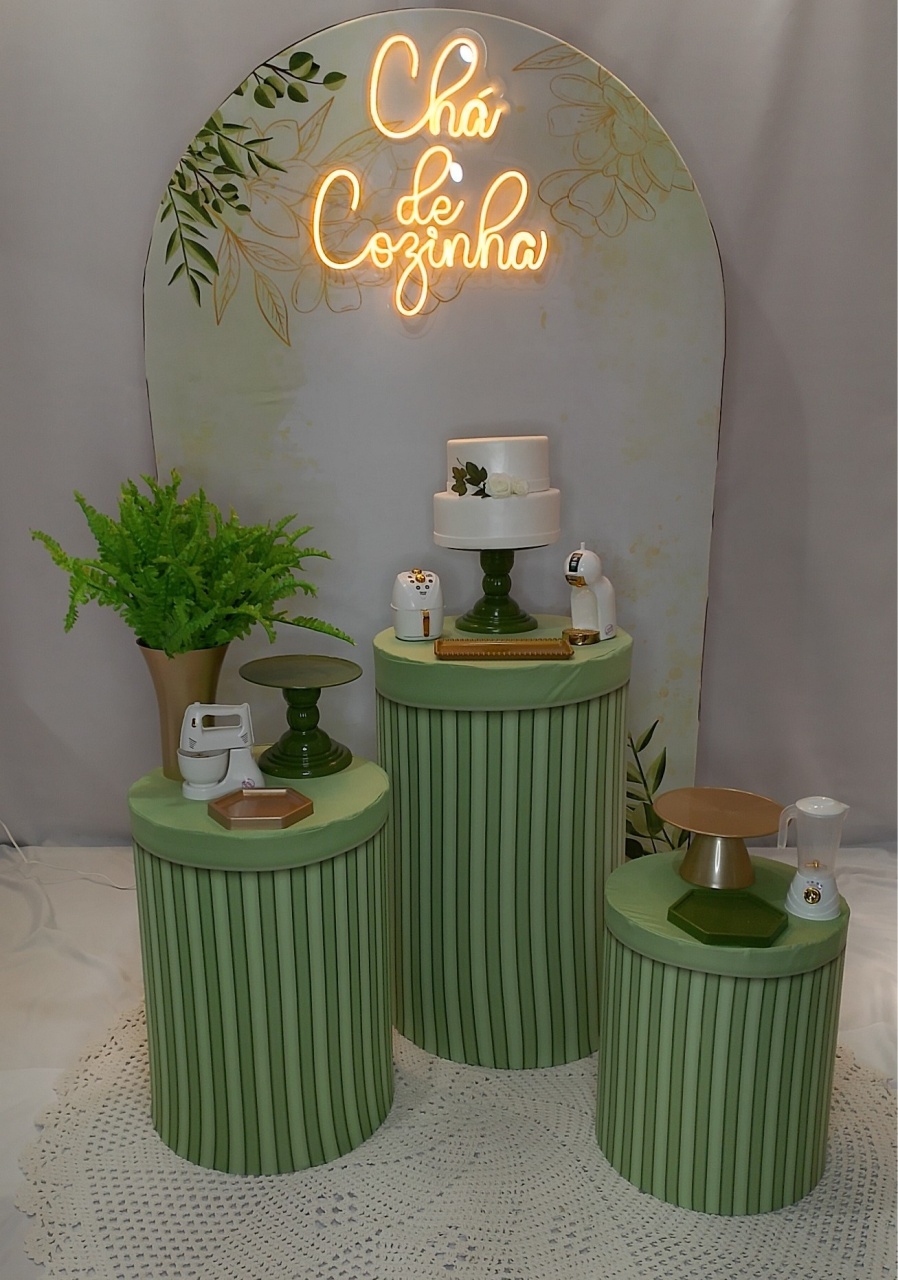 Pegue E Monte Chá de Cozinha Verde Musgo 2 - Realize Decorações