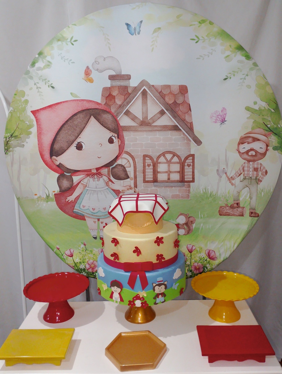 Kit Sem Mesa Chapeuzinho Vermelho Baby - Realize Decorações