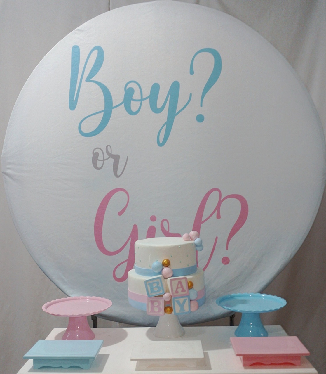 Kit Sem Mesa Revelação Boy Ou Girl  - Realize Decorações