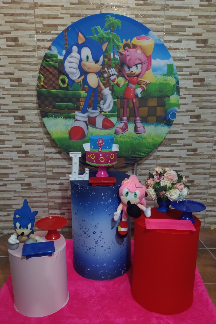 Pegue E Monte Sonic Menina  - Realize Decorações
