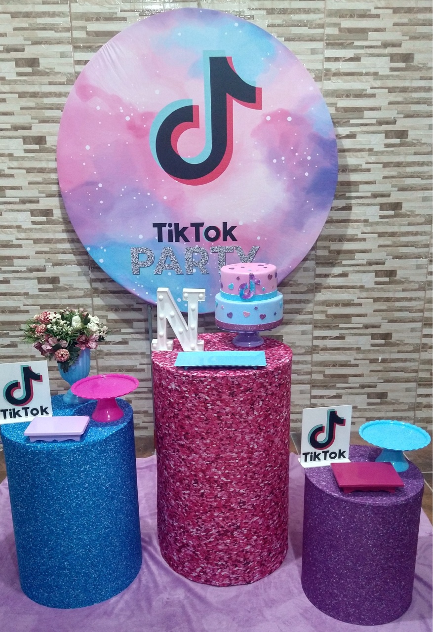 Pegue E Monte Tik Tok Rosa - Realize Decorações