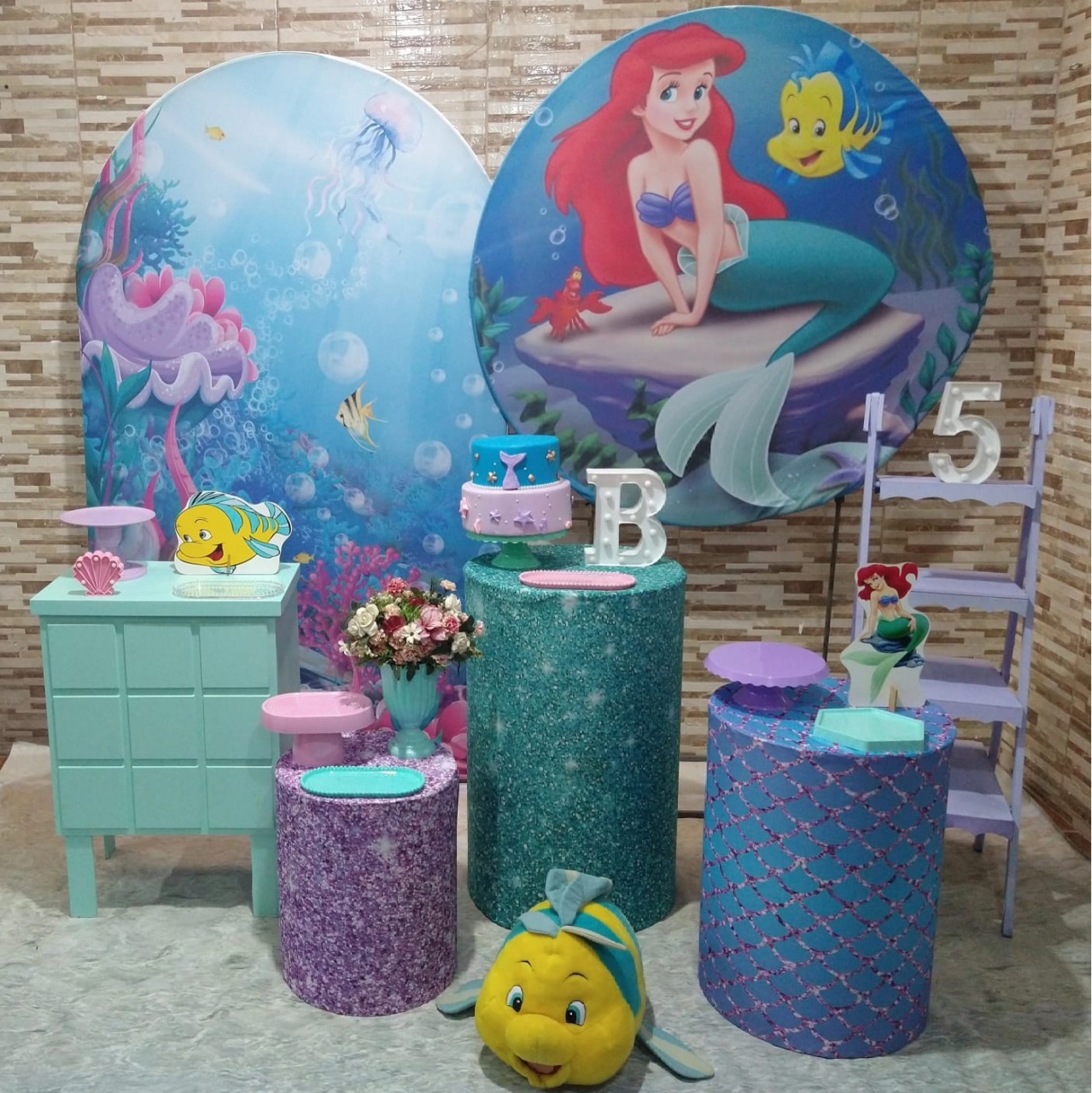 Pegue E Monte Pequena Sereia  Luxo 2 - Realize Decorações