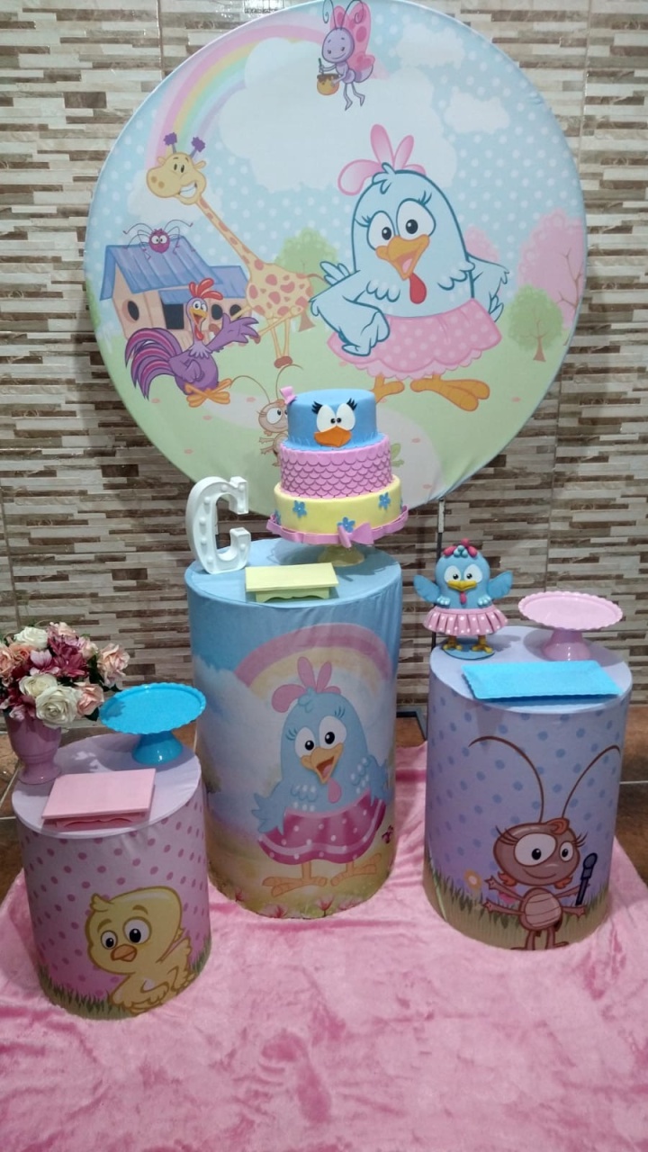Pegue E Monte Galinha Pintadinha Menina - Realize Decorações