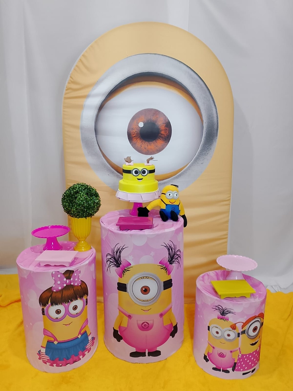 Pegue E Monte Minions Rosa Romano - Realize Decorações
