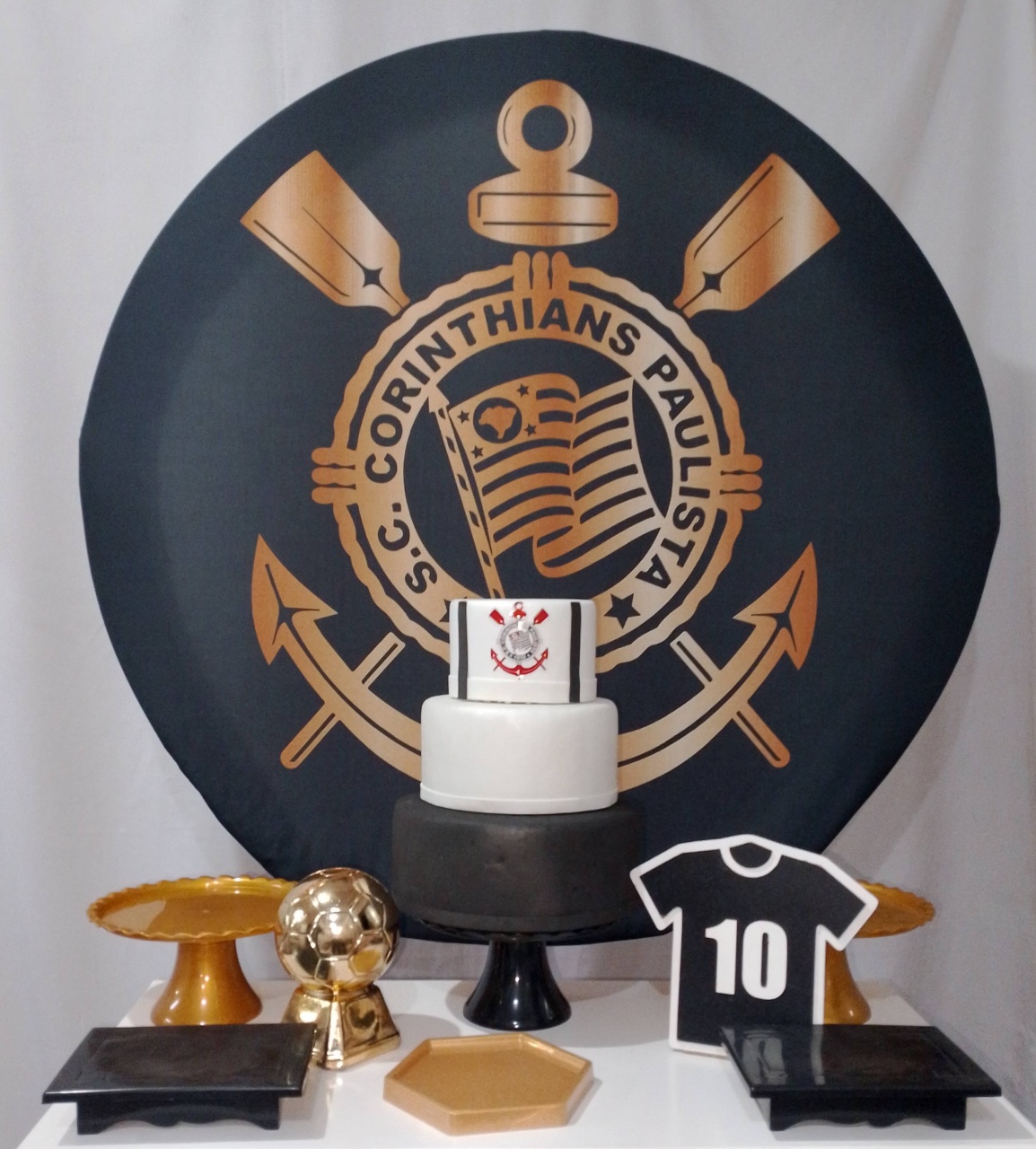Kit Sem Mesa Corinthians Dourado - Realize Decorações