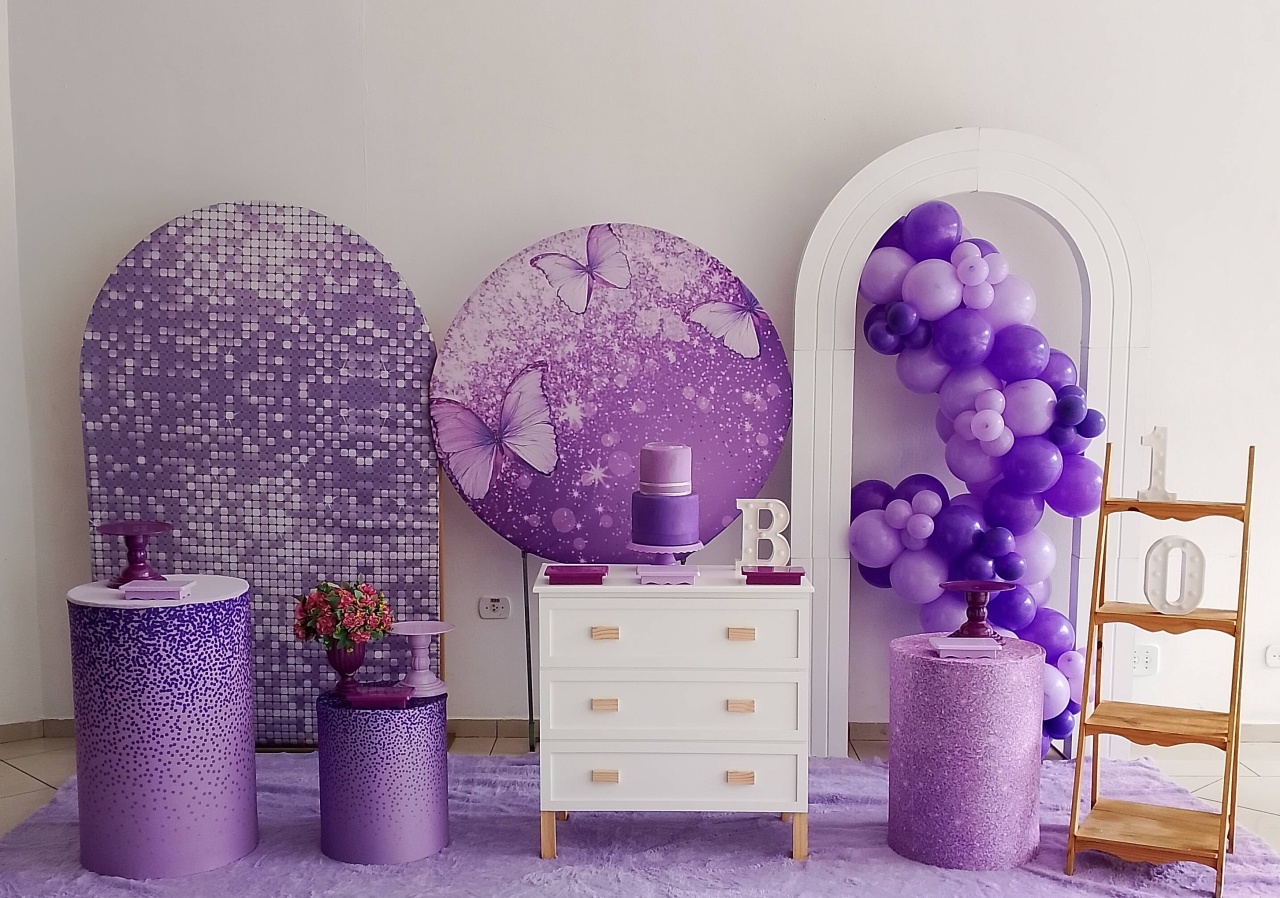 Kit Pegue E Monte Borboleta Lilás Luxo 1 - Realize Decorações