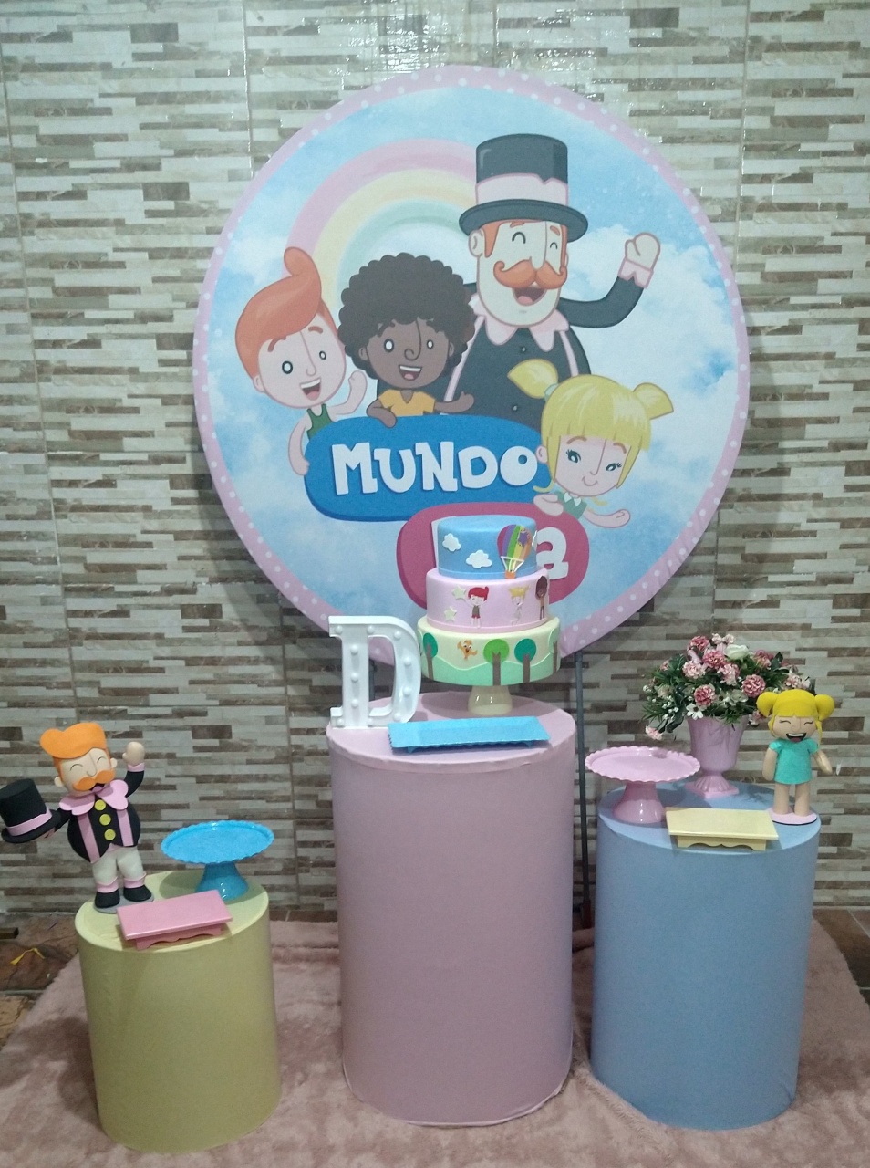 Pegue E Monte Mundo Bita Rosa - Realize Decorações