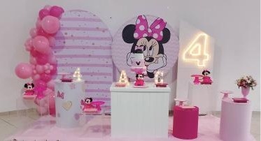 Pegue E Monte Minnie Rosa Mega Luxo - Realize Decorações