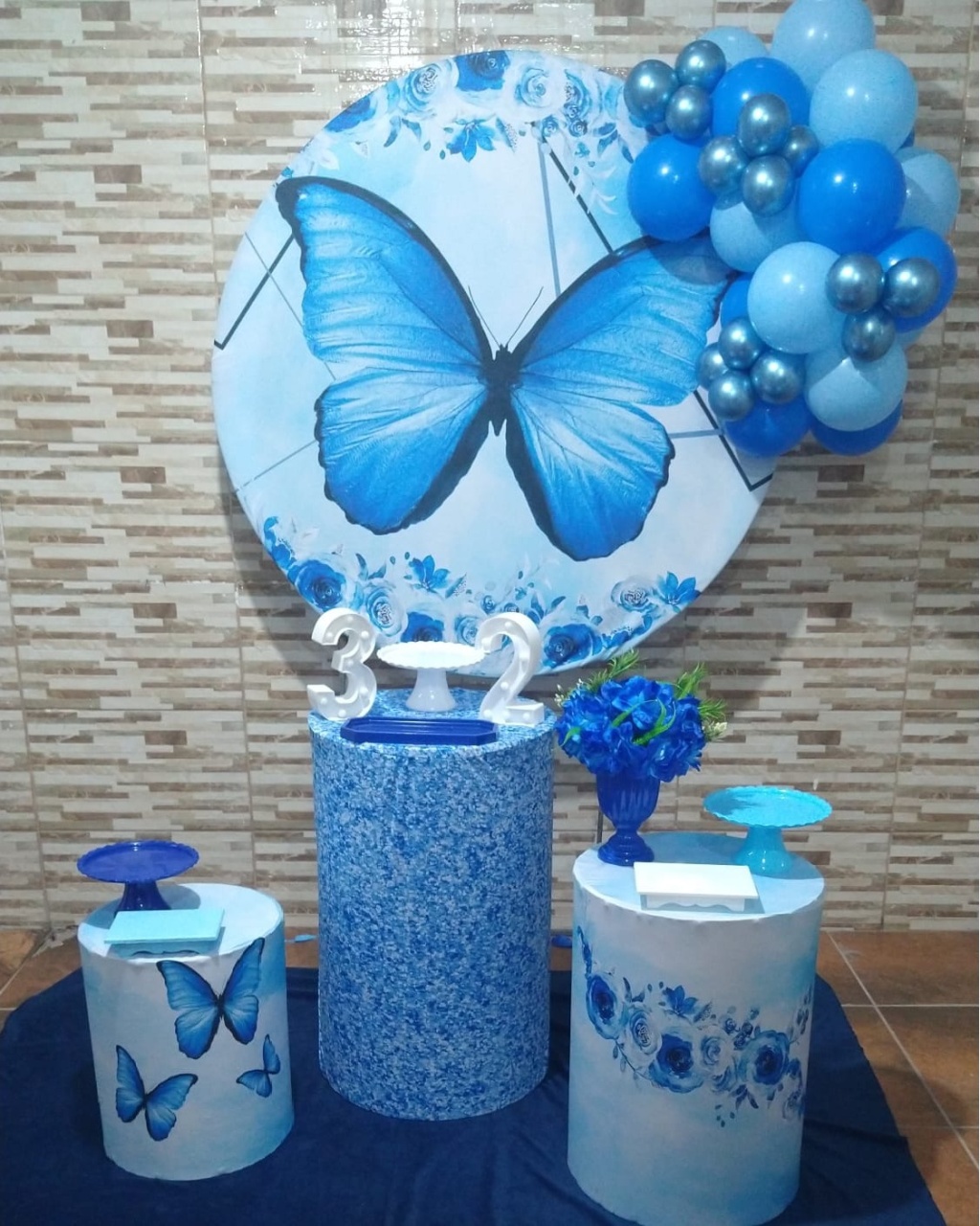 Pegue E Monte Borboleta Azul - Realize Decorações